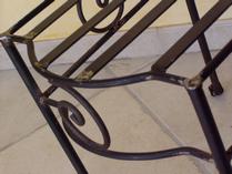 détail chaise fer forgé